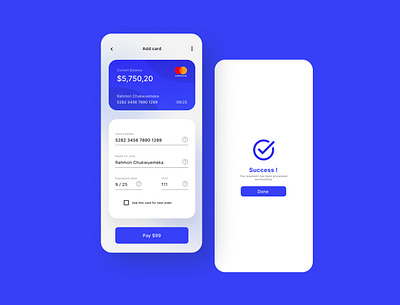 Mobile credit card checkout page app design minimal ui ux