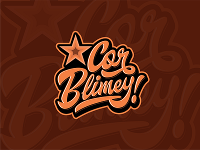 Cor Blimey! Custom Graffiti Typography Logo calligraphy logo colorful type creative logo design font logo graffiti logo handlettering handmade logo handwritten logo lettering logo logo logodesign logotype street logo