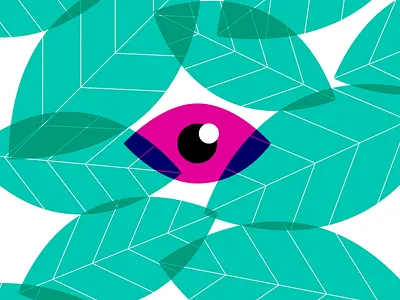 Flash! by Kokemor Illustrations branding calgary canada design eye illustration illustrator leaves surface pattern design