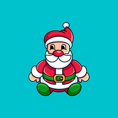 Santa candy character design christmas design graphic design green illustration logo logo design red santa santa christmas santa design santa logo santa xmas vector xmas xmas design xmas logo xmas santa