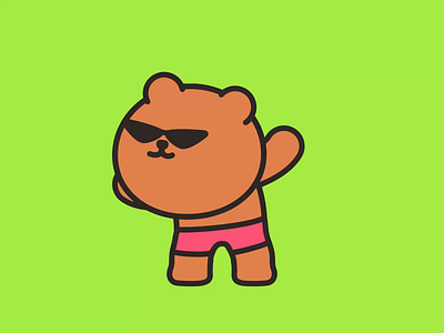 Rock and roll嗨起来摇摇摇 ae animation bear character illustration motion rock