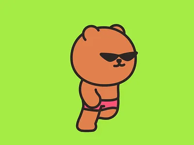 runrunrun ae animation bear character illustration motion run