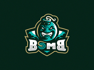 BOMB logo concept blitz bomb bombard bombers bombshell branding character esport graphic design illustration logodesign shell torpedo vector