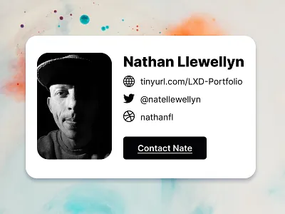 Contact Card graphic design ui design