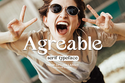 Agreable - Serif Typeface casual cute design font illustration logo typeface typography unique vector