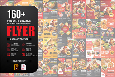 Modern Fast Food Restaurant Flyer creative design discount elegant fast food fast food flyer flyer leaflet menu modern post poster print promotion restaurant restaurant flyer design restaurant leaflet design sale template