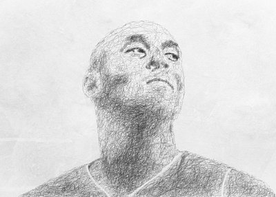 Kobe Bryant Scribble Art art basketball black and white illustration legend nbl photoshop