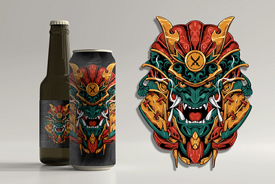 Mood Design Beer 3d adobe animal animation app art artist beer branding design graphic design illustration japanese logo motion graphics samurai ui