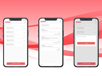 Support Ui design support ui