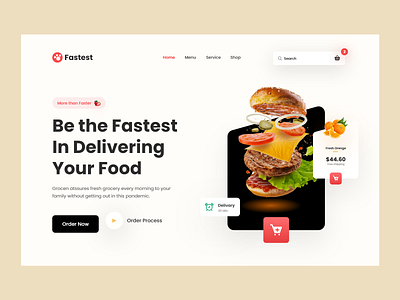 Food Delivery Landing Page 🍕 burger design eat eating food food delivery food delivery app food delivery application food delivery service food order home page landing page pizza restaurant web page website design