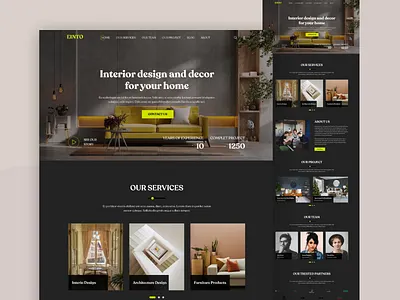 Interior Agency Landing Page architect architecture furniture header interior interior landing page interior web design interior website interior website design interiors landing page living room marketing trendy trendy ui design ui ux web design website website designer