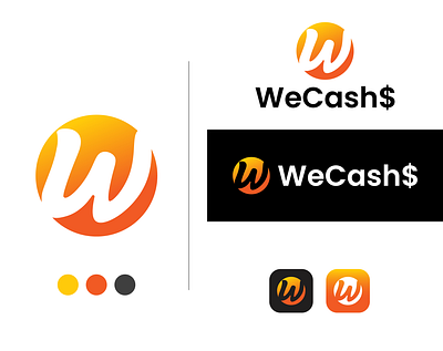 Creative WeCash$ crypto logo design branding creative design creative logo design flat logo graphic design illustration logo logo design ui