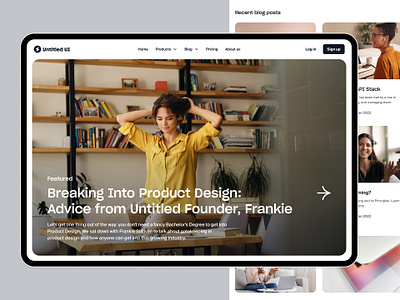 Blog home page — Untitled UI articles blog blog home blog post featured blog grid header landing page modern typography web design webflow website design wordpress