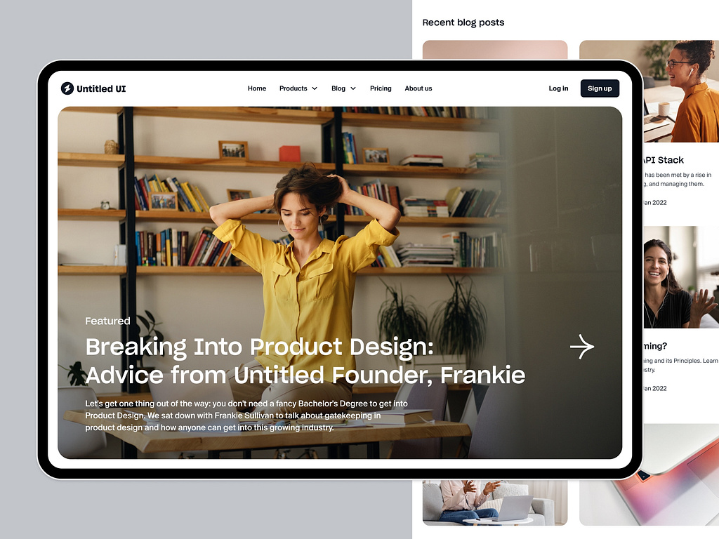 Blog home page — Untitled UI by Jordan Hughes® on Dribbble