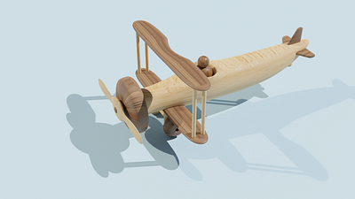 WOODEN AIRCRAFT 3dblender aircraft design explore plane