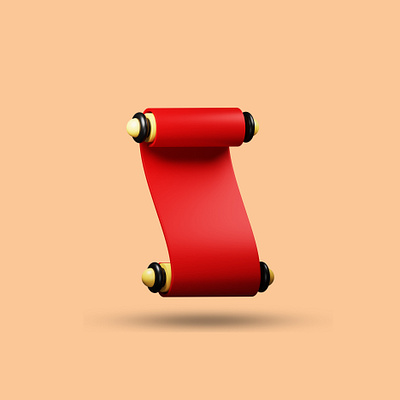 Chinese minimalist 3d lantern icon. 3d app clean cute graphic design lamp lantern modern ui