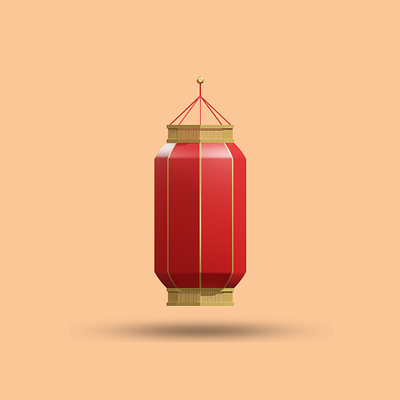 3D red lantern minimalism icon. 3d app chinese clean cny cute design graphic design illustration lantern modern red ui