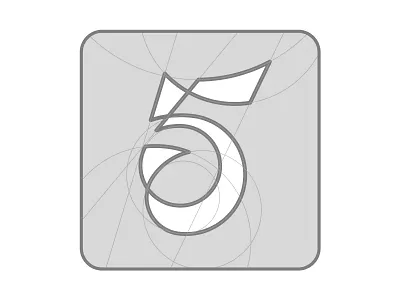 5 - Golden Ratio 5 5 logo circles design golden circles golden ratio graphic design gray grid grids letter design letters logo logo grid logocreation logodesign minimalistic sandro vector white