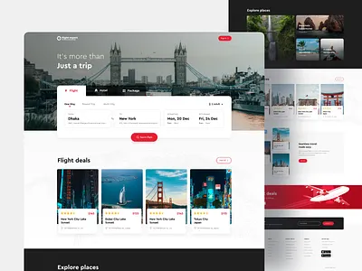 Flight expert home page redesign booking clean design dribbble best shot flight hotel place popular design resorts ticket tour travel uiux design user interface vacations web