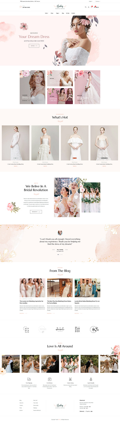 Bridey Bridal Store WooCommerce WordPress Theme - Opal_WP bridal shop bridal store bride bridey ecommerce fashion groom marriage opal wp responsive shop store wedding wedding dress woocommerce woocommerce theme wordpress design wordpress theme
