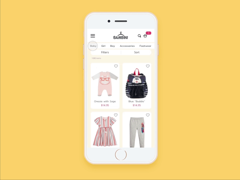 Bambini animation app branding clothes design graphic design icon illustration logo store typography ui ux