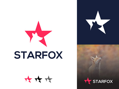 starfox logo animal brand identity branding fox logo logo logo design logo designer logos minimal minimalist logo modern logo star typography