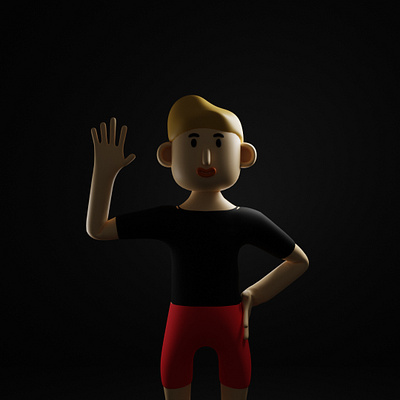 Ron - cool guy 3d blender branding character design graphic design illustration logo ui vector