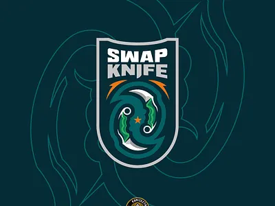 SWAP KNIFE logo - FOR SALE branding csgo cuchillo design esports gaming knife logo market mascot skin skins swap trade vector