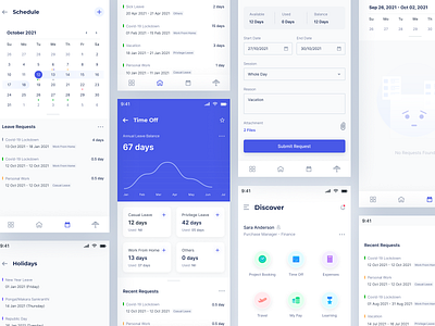 Leave Application employee employee management hr leave leave management mobile product design request ui ux