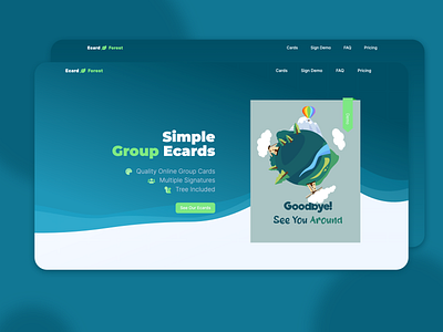 EcardForest Welcome Screen app graphic design ui ui design ui web ux design