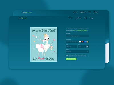 Ecard Forest Payment Screen app design graphic design ui ui design ui web ux design