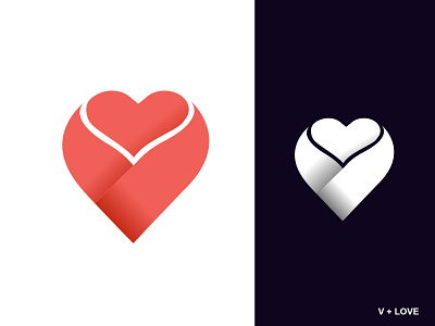V Love logo 3d logo branding design graphic design illustration logo logo brand logo concept logo design logo idea logo mark logo vector logodesign logos logotype love logo minimal logo minimalist logo modern logo v logo