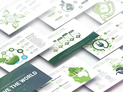 Save The World - PowerPoint Infographics Slides ecofriendly ecofriendlyliving ecological ecology energy environment marketing powerpoint recycle savetheplanet slide presentation solar