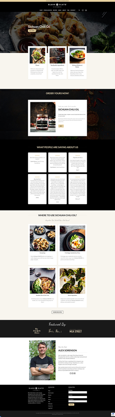 Blank Slate Kitchen Website - Web Design & Development branding design graphic design icon illustration logo typography ui ux vector