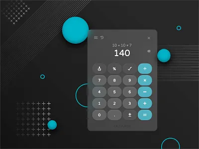 Daily UI 004 : Calculator calculate calculator dailyui dark design theme ui xd
