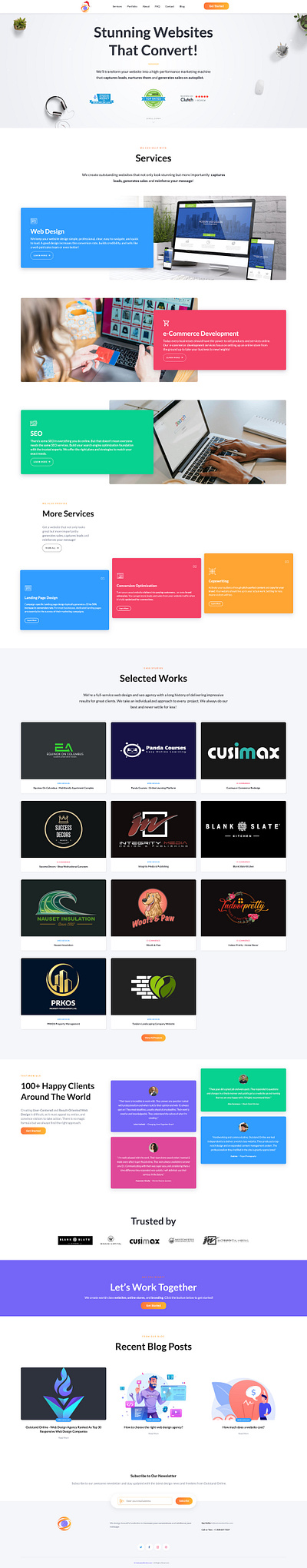Outstand Online Website - Web Design & Development branding design graphic design icon illustration logo typography ui ux vector