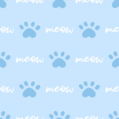 Cat seamless pattern clipart cute graphic illustration kitty