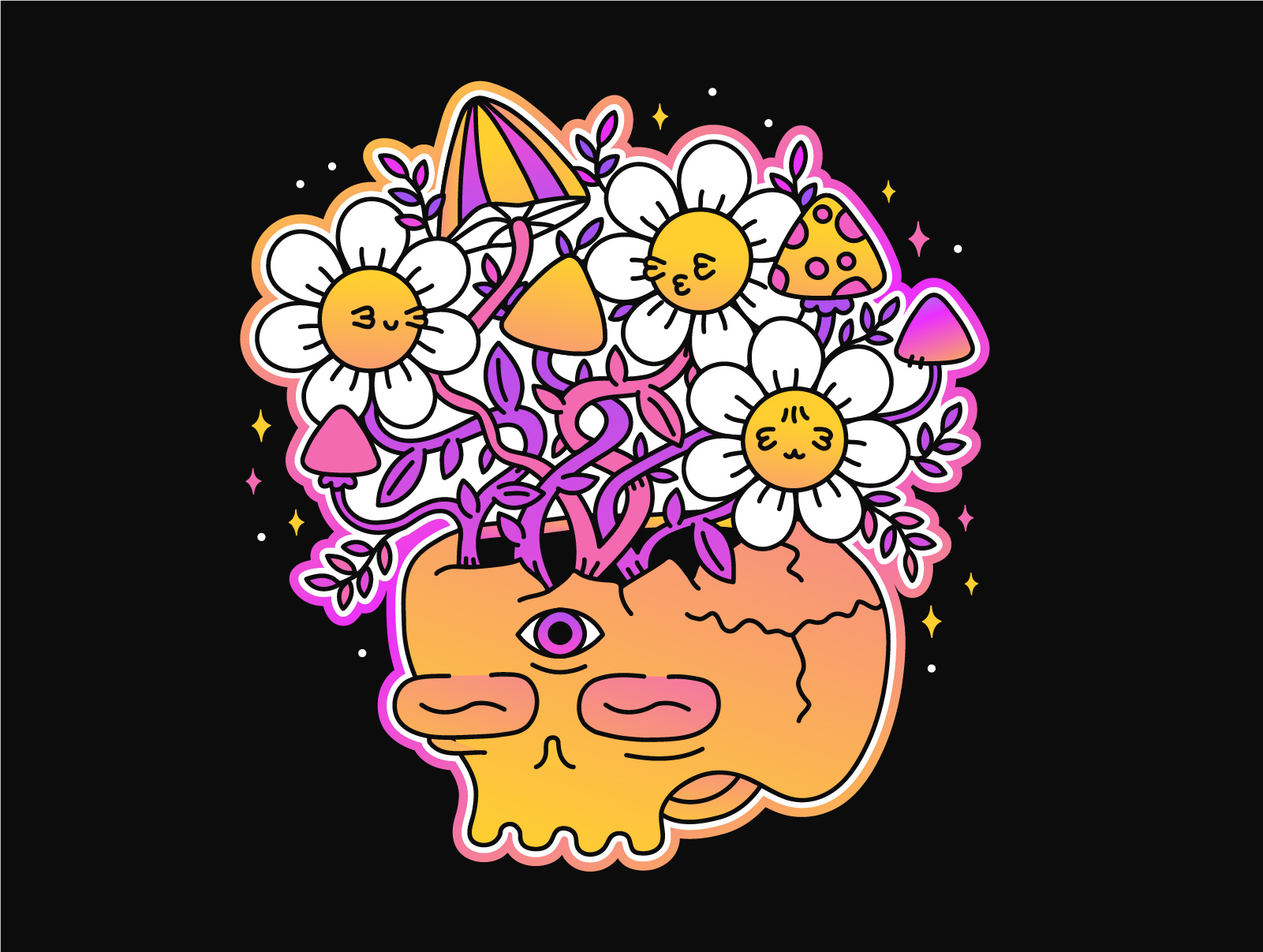 Example of Streetwear T Shirt Illustration