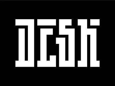 DESK black design desk geometric graphic design grid logo letter design letters logo logo type logocreation logodesign logotype minimalistic sandro typo logo vector white