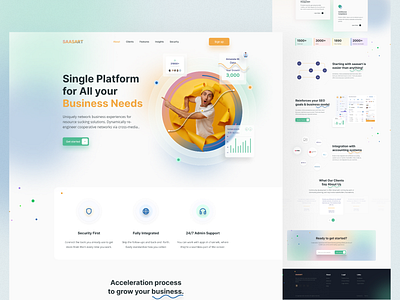 SAAS Landing Page Design agency apps branding business creative design figma fitness landing page medical mobile apps multi purpose saas saas landing page ui user experience user interface website