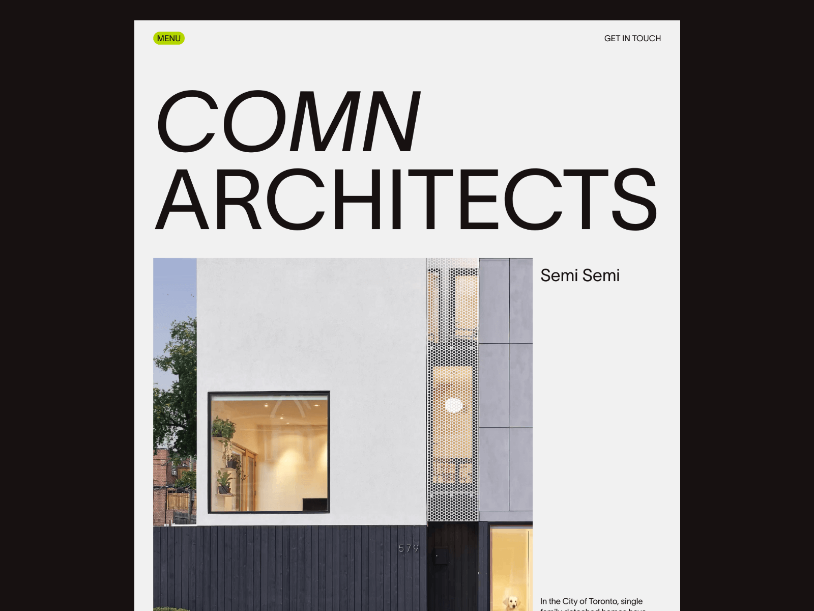 COMN Architects Landingpage Hero Header Redesign | Architecture by ...