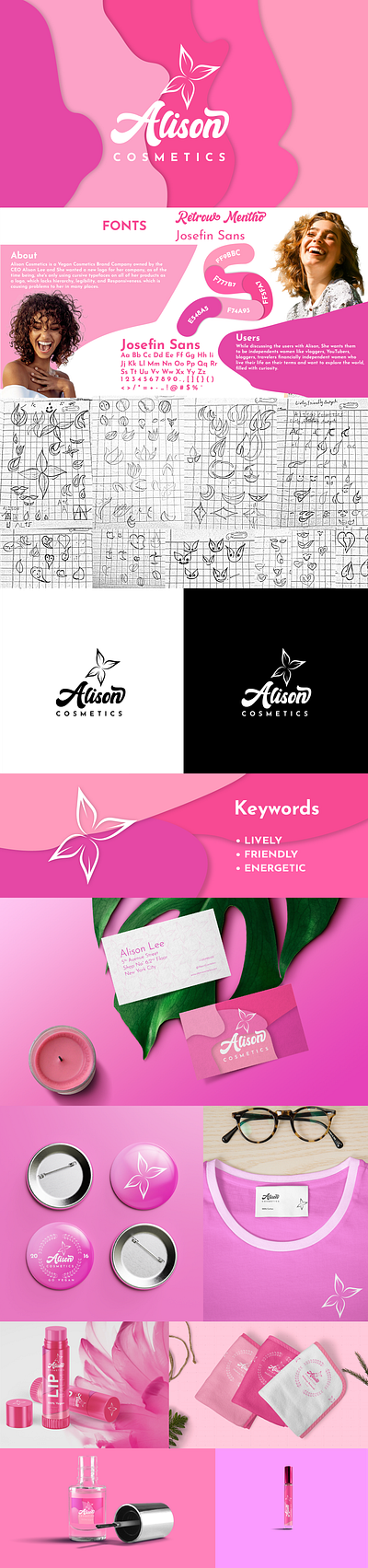 Alison Cosmetics branding design graphic design identity identity design logo logodesign