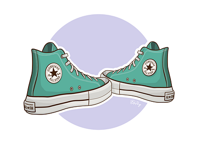 CONVERSE | Vector Illustration converse converseshoes illustration pastel shoes vector vectorart vectordrawing vectorillustration