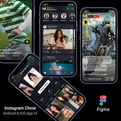 Instagram Clone App UI instagram clone livestream social media app ui