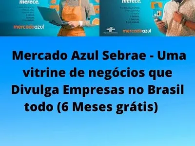 Mercado Azul Sebrae - Vitrine de negócios, divulgue por 6 meses como divulgar como vender divulgar divulgar no mercado azul divulgar sua empresa empresa mei mercado azul merecado azul sebrae negócios vender vender na internet