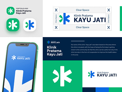 Clinic Kayu Jati - Medical and Health Logo brand branding company company logo corporate design logo medic medical minimalist minimalist logo modern logo star logo