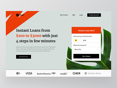 Pinjol - Loan Website Hero Section application bootstrap component header hero hero section loan app loan web loan website loans saas template ui ux web web design webflow website