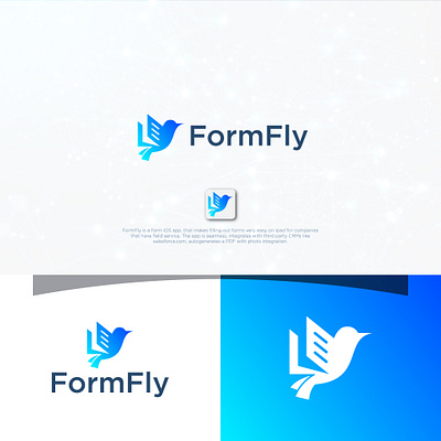 formfly logo concept brand branding design icon illustration logo logo design vector