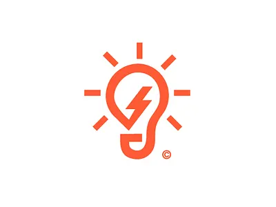 Lightbulb Eco Footstep Logo (for Sale) design ecological for sale graphic design lightbulb logo logo design logo for sale logofolio logoground