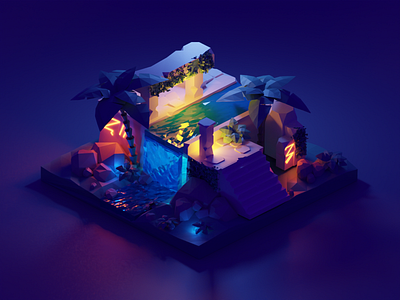 SHRINE 3d blender design illustration